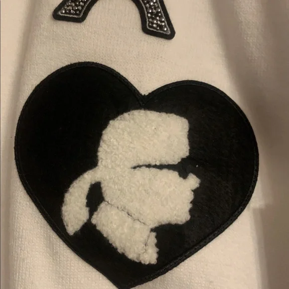 Karl Lagerfeld Ivory Cardigan with Ebony Accents(in spare room) - Picture 11 of 11